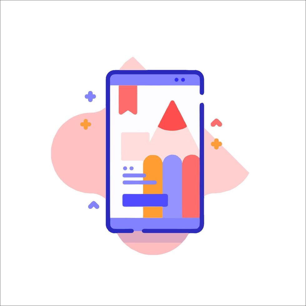 Mobile app design vector