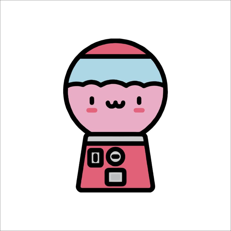Gumball machine cute illustration vector