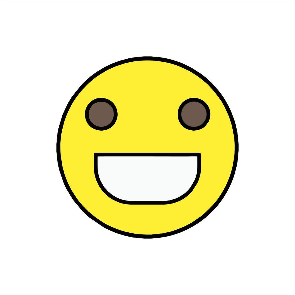 A smiley face with a big smile on it vector