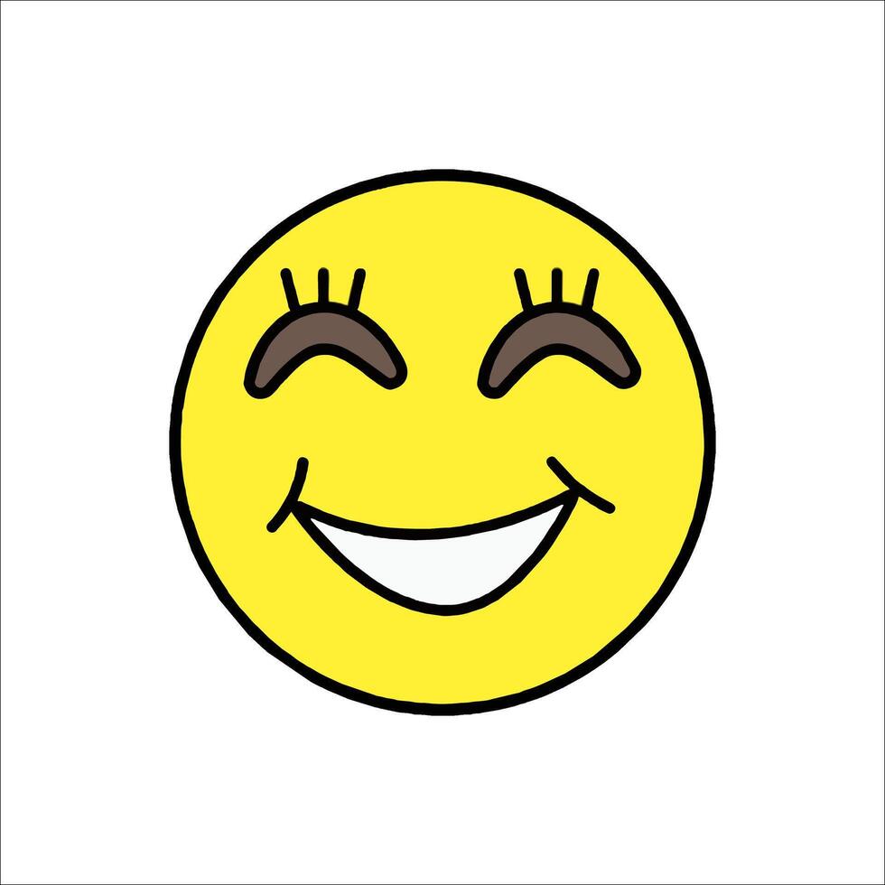 A smiley face with a black eye and a white background vector