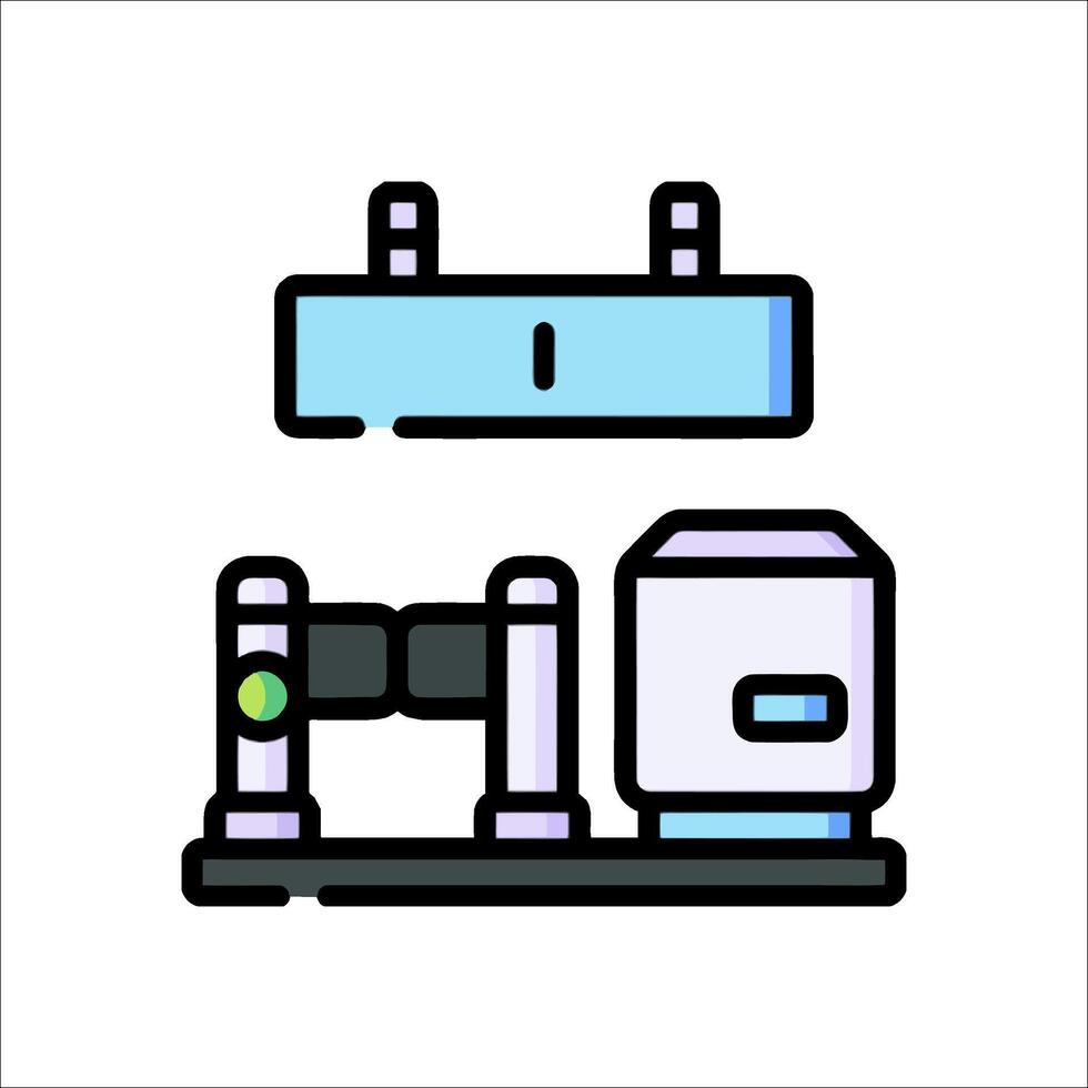 A flat line icon of a machine vector