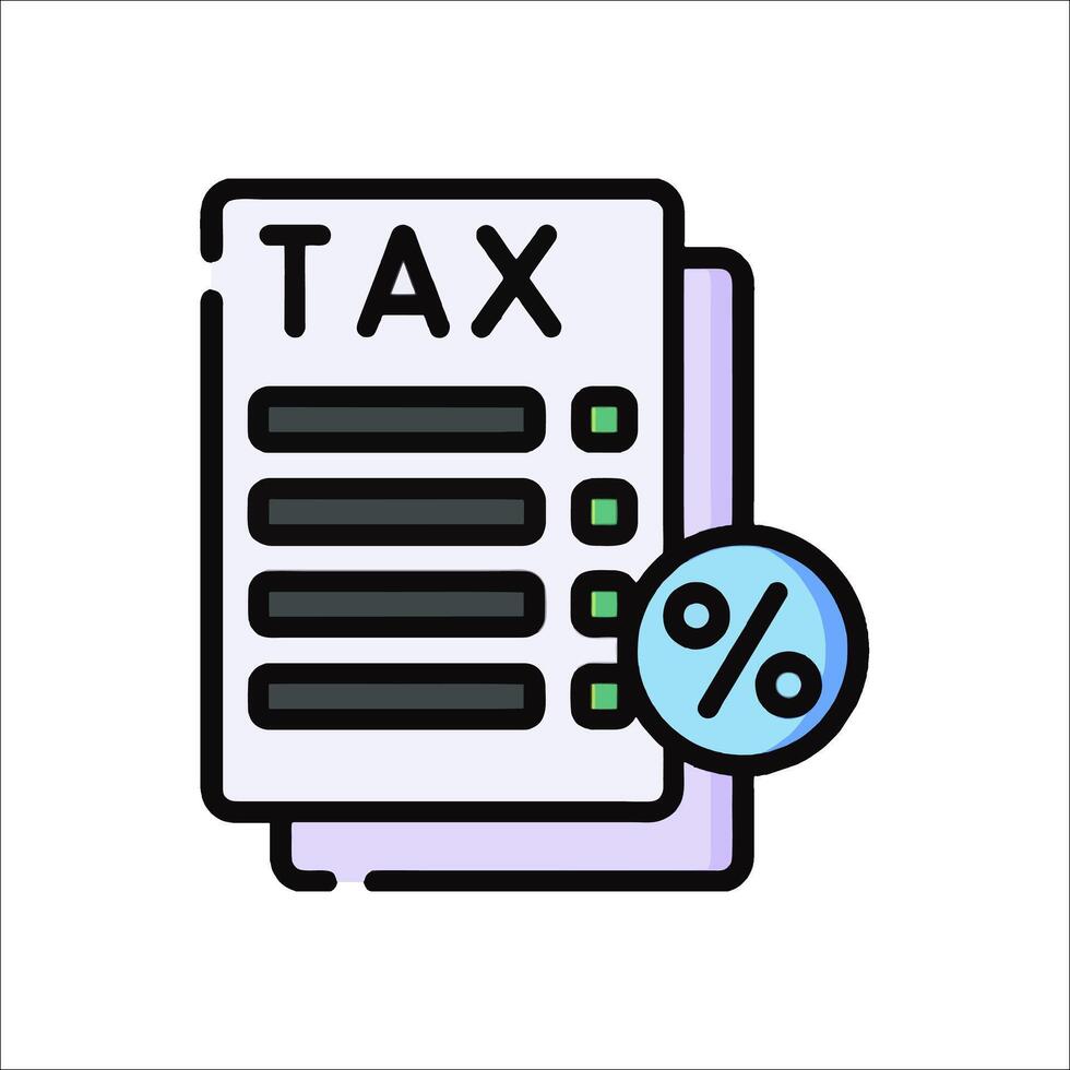 Tax calculator icon vector