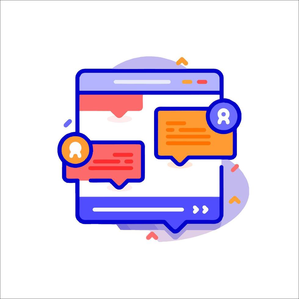 Chatbot icon with chat bubbles and a chat bubble vector