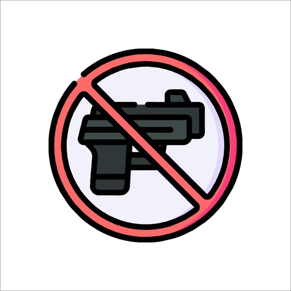 No guns sign illustration vector