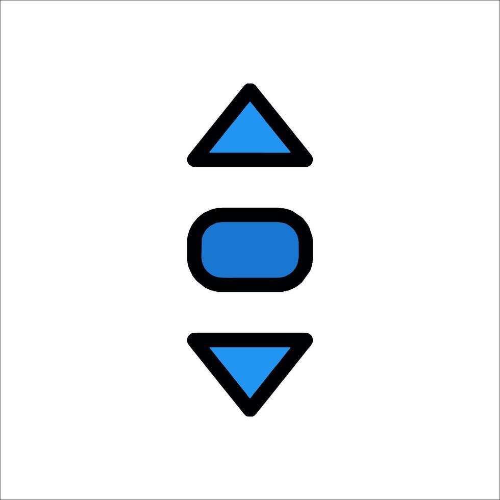 A blue and black arrow pointing to the left vector