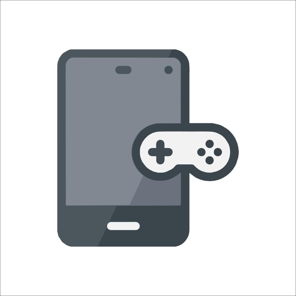 A smartphone with a game controller and a game controller vector
