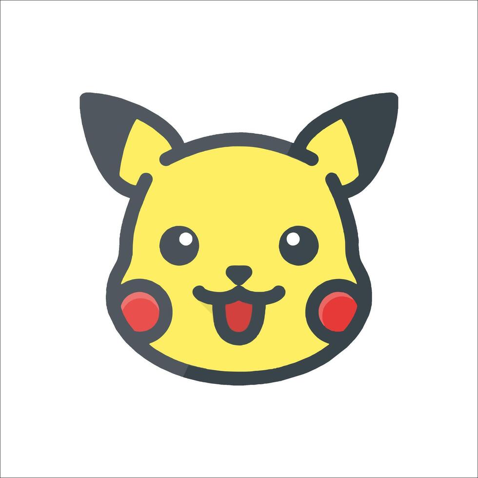 Pokemon pikachu icon vector