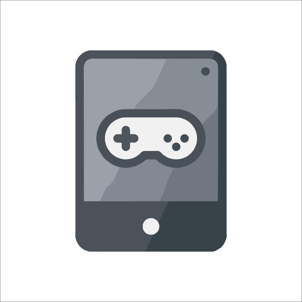 A smartphone with a game controller icon vector