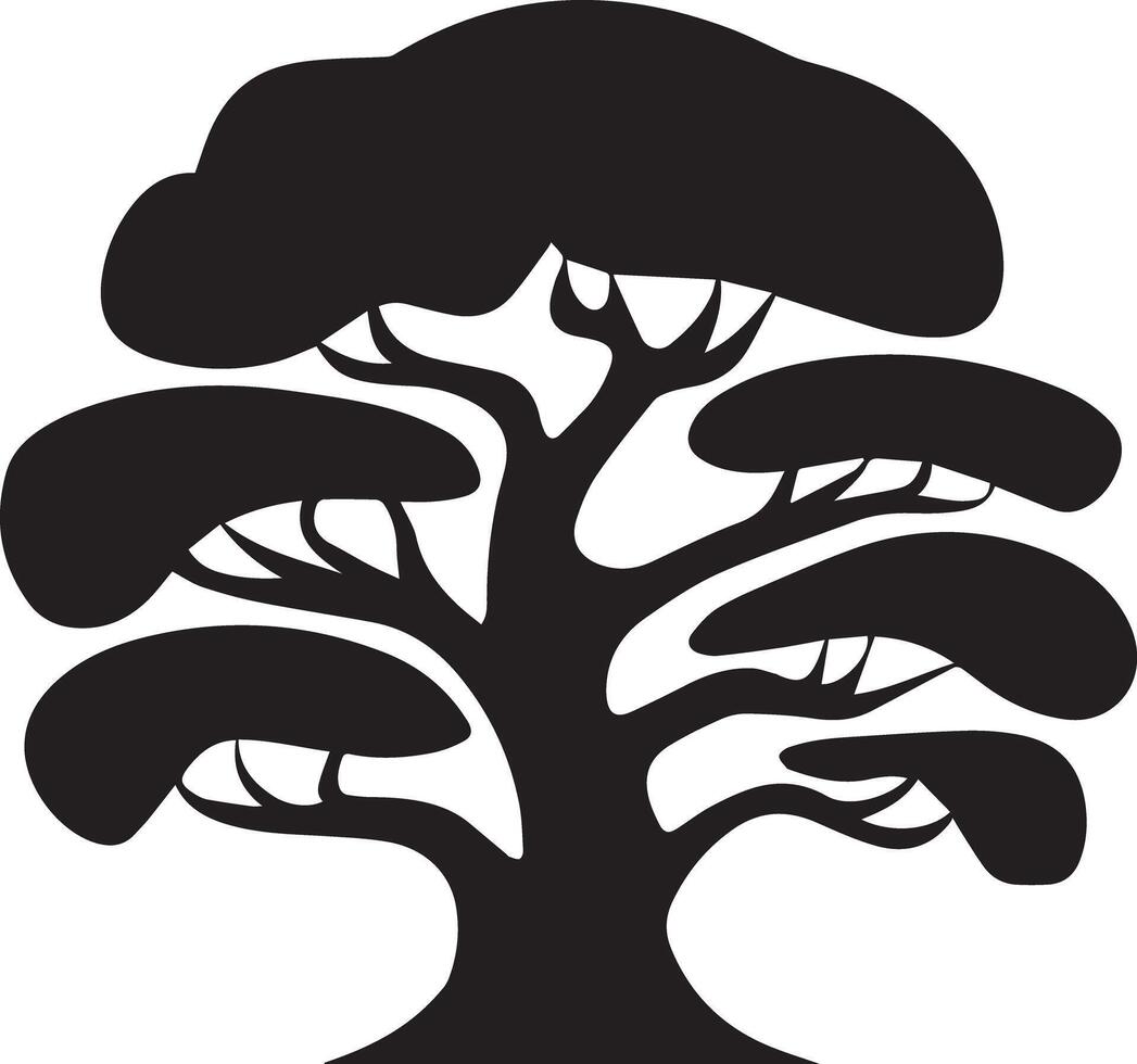 Abstract Tree Silhouette collection Illustration with a white background vector