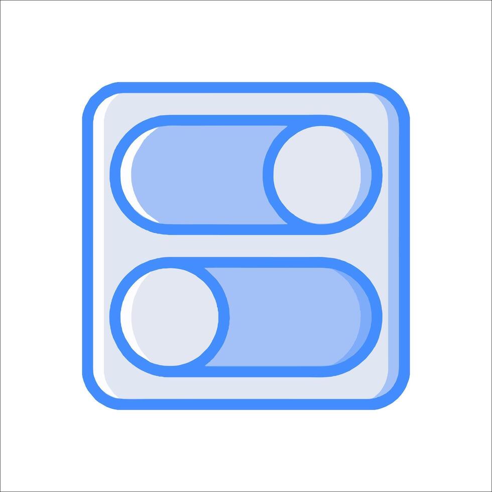 Two buttons on a white background vector