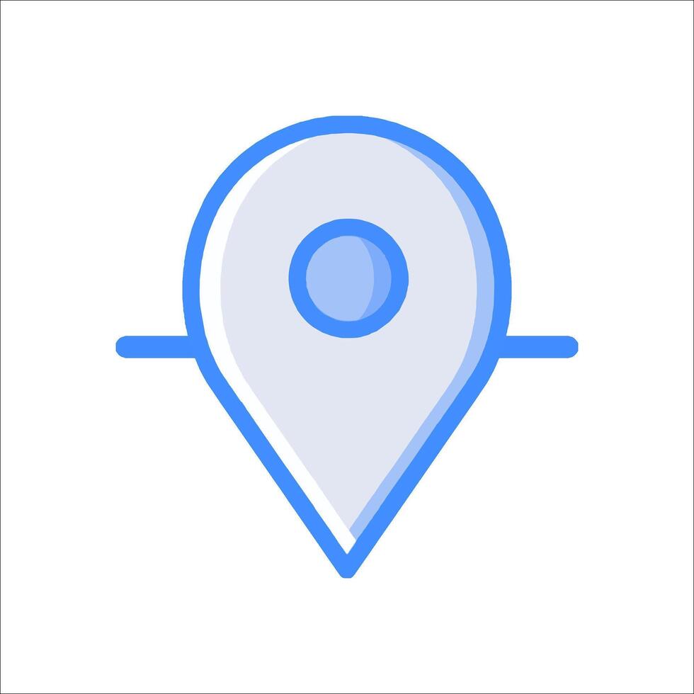 A location marker icon on a white background vector