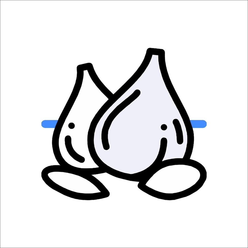 A pair of onion skins with a line drawing of a pair of onions vector
