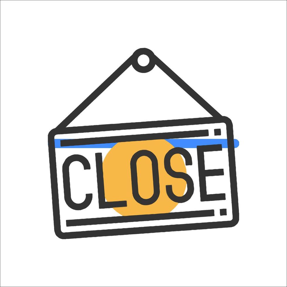 Close sign icon illustration vector