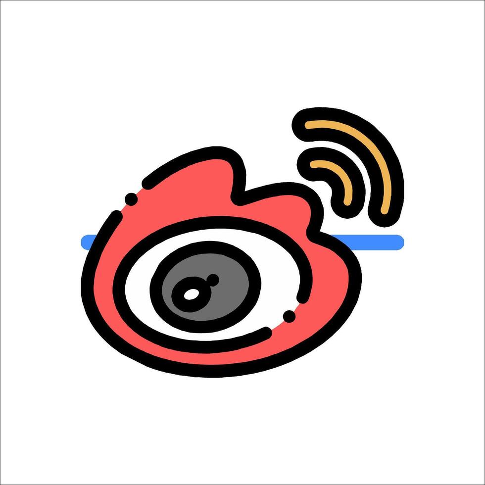 An eye icon with a wifi symbol on it vector