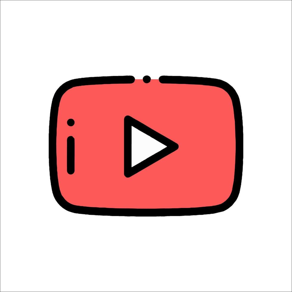 Youtube icon illustration vector