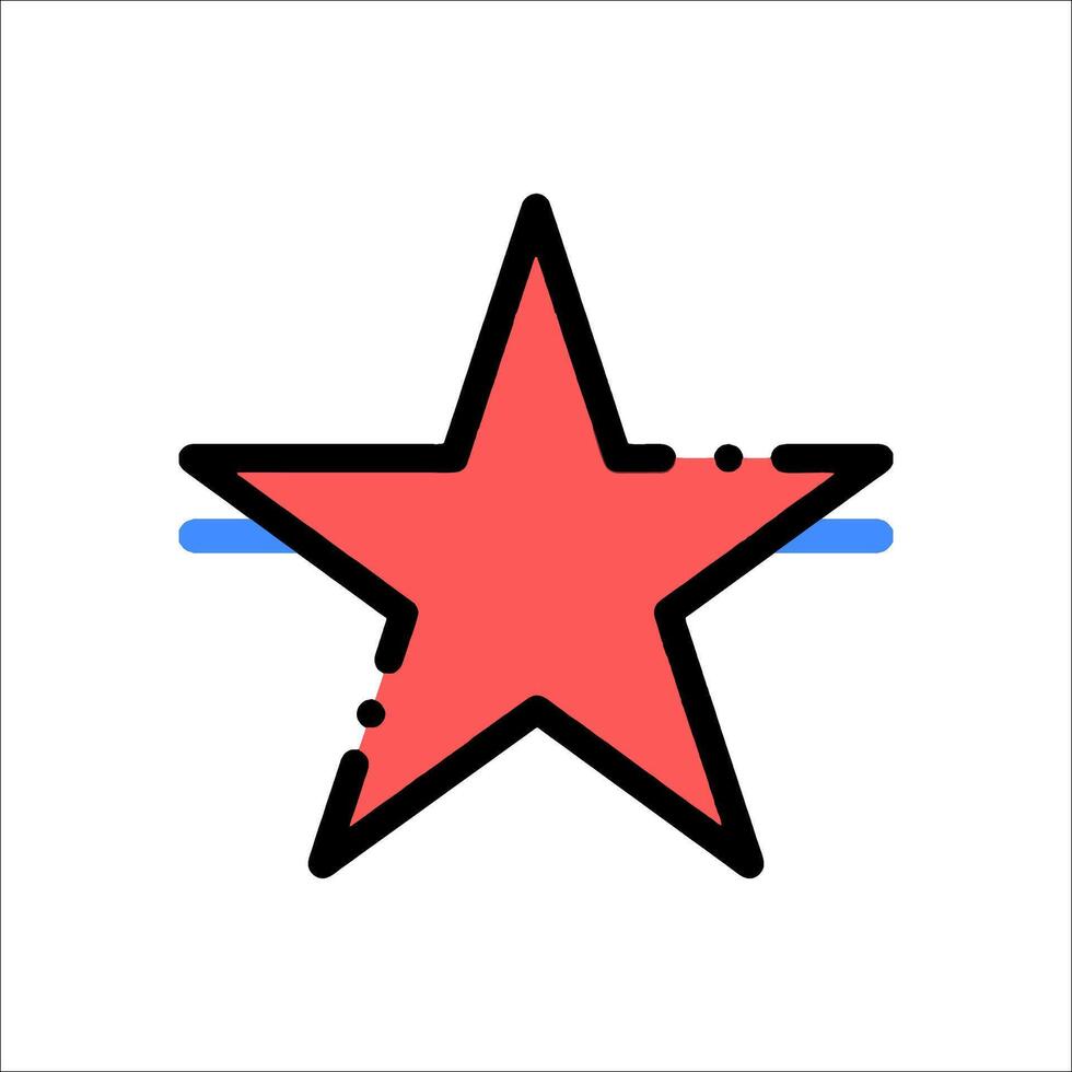 A red star icon on a white background vector