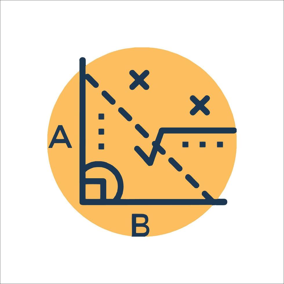 A line icon of a graph with a line going up and down vector