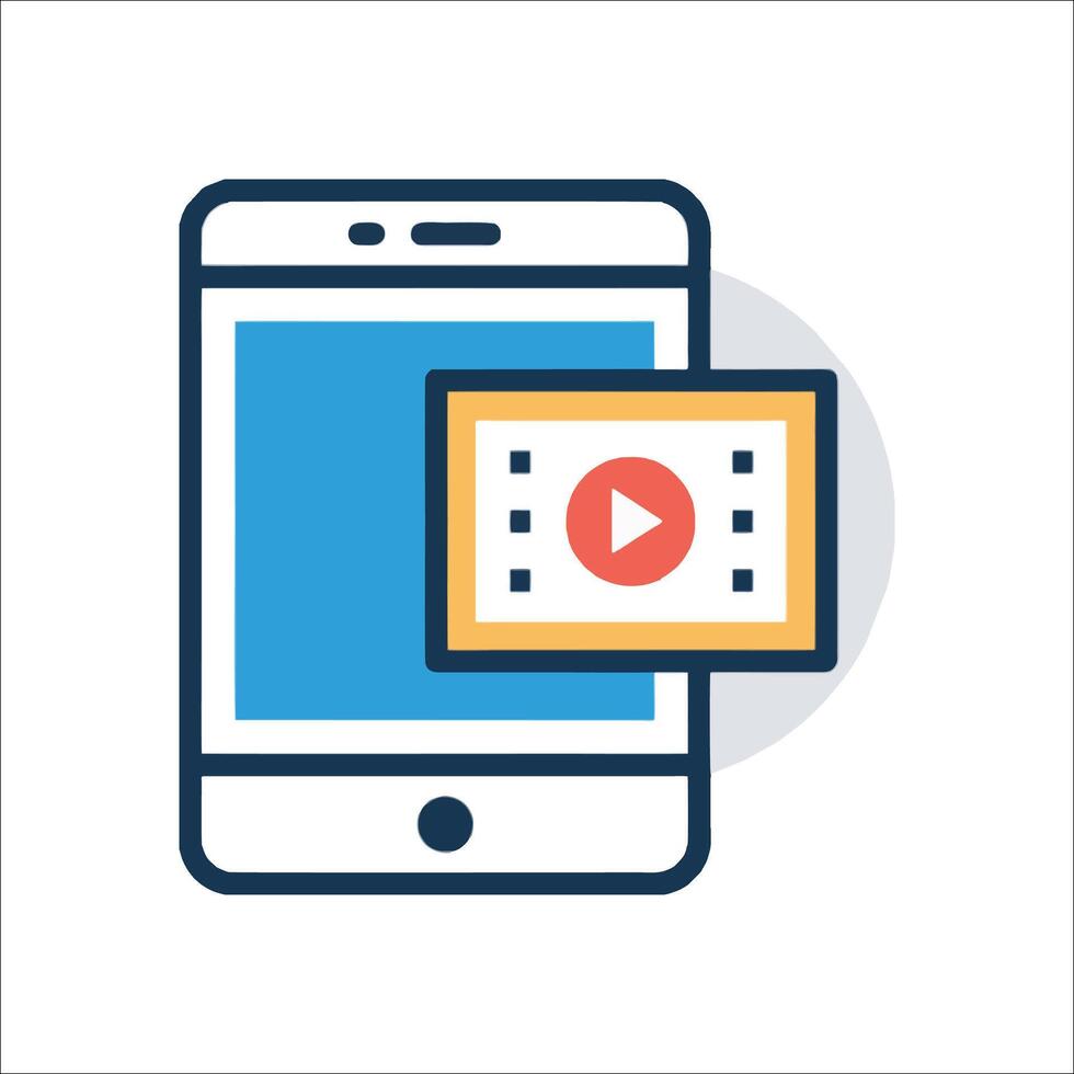 player icon on a smartphone vector