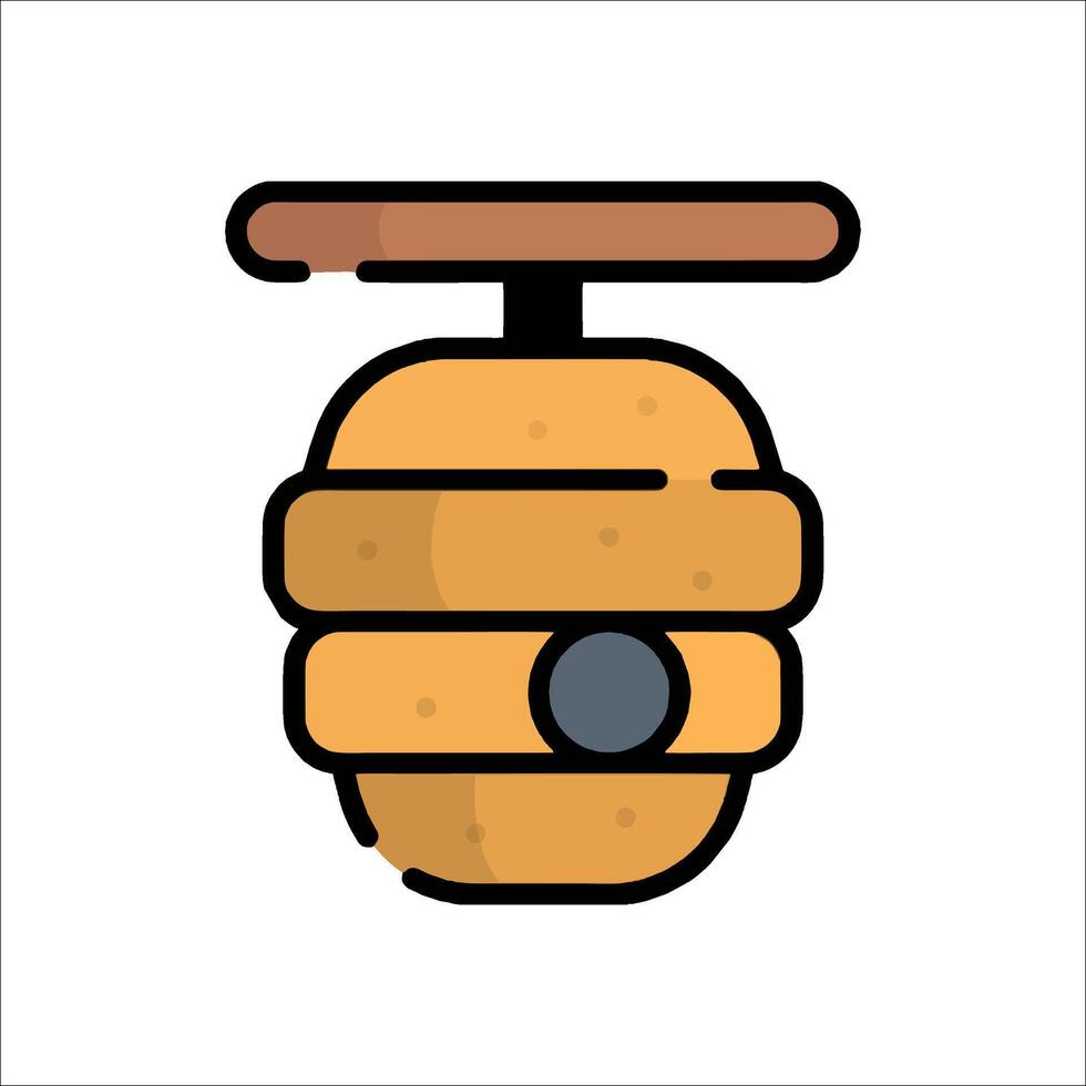 A bee hive icon on a white background vector