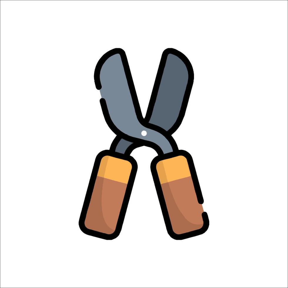 A pair of scissors with handles on a white background vector