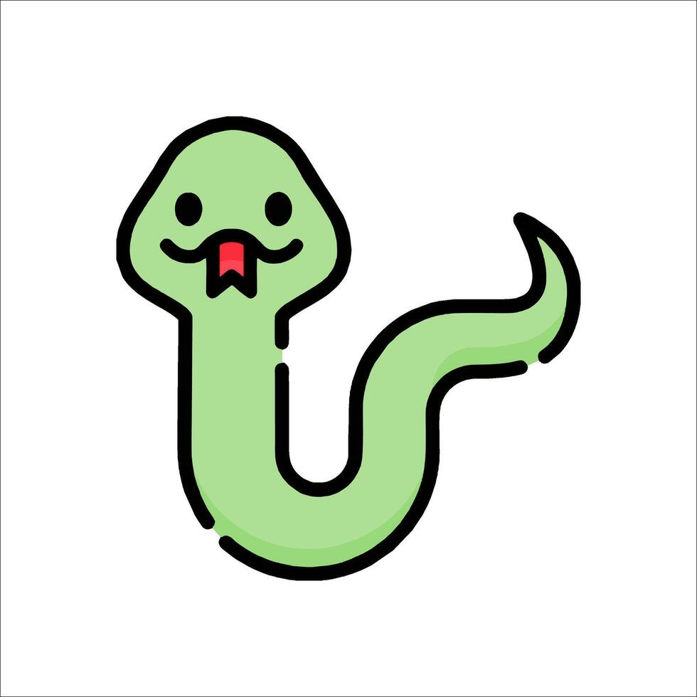 A cartoon snake with a tongue sticking out vector