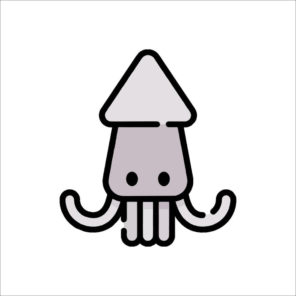 A squid with a cone on its head vector