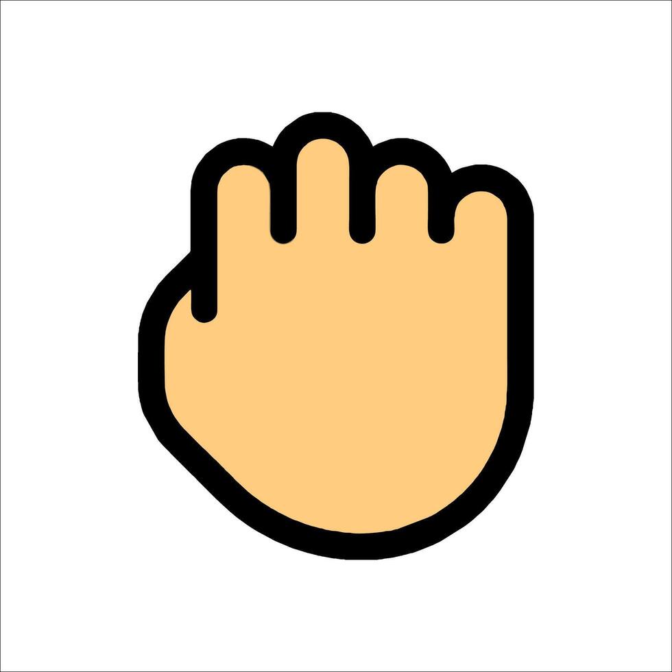 A hand with a fist up in the air vector