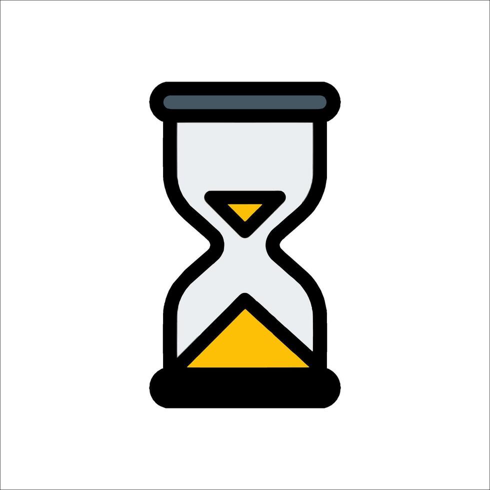 An hourglass icon on a white background vector