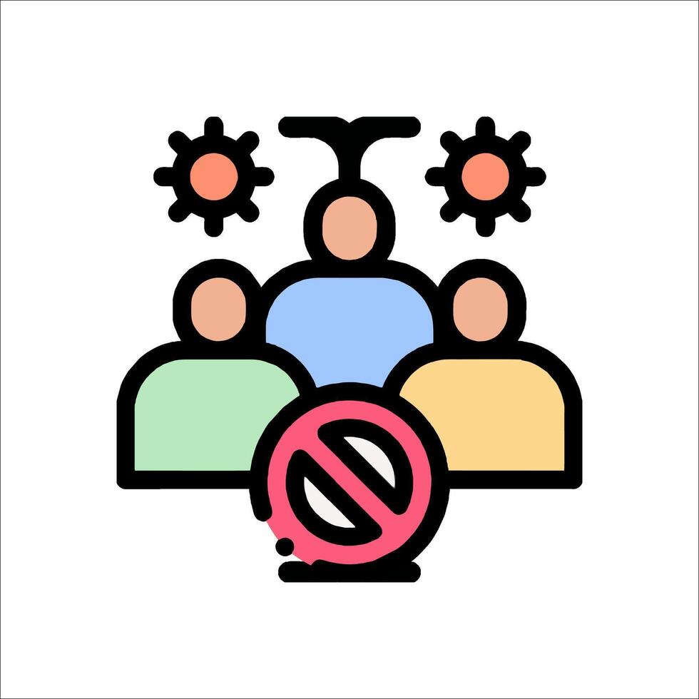 No meeting icon vector