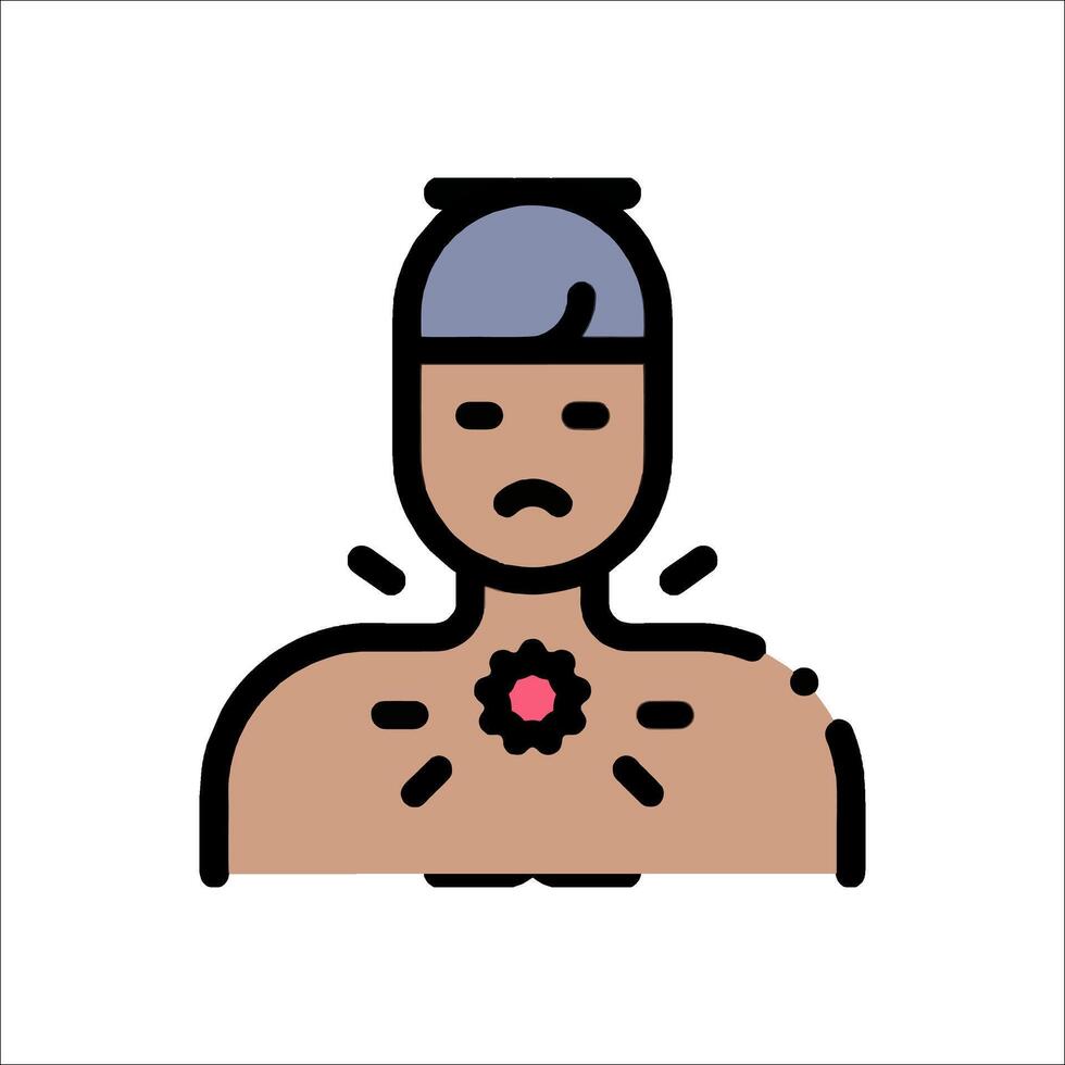 A man with a heart on his chest vector