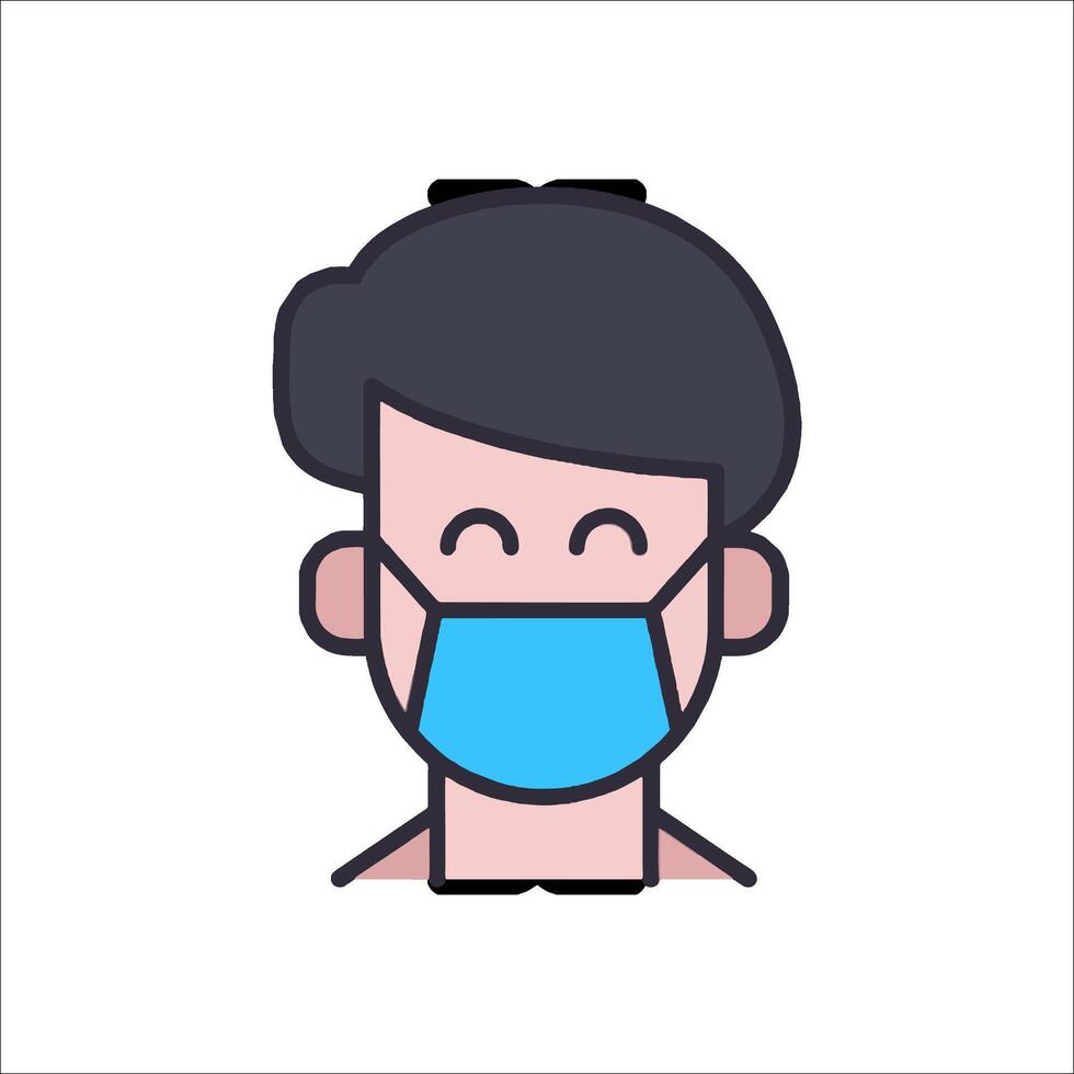 A man wearing a surgical mask vector