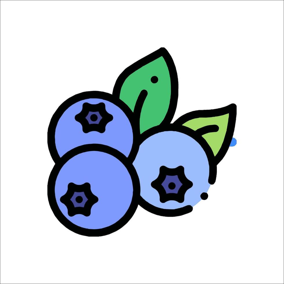 Blueberries icon illustration vector