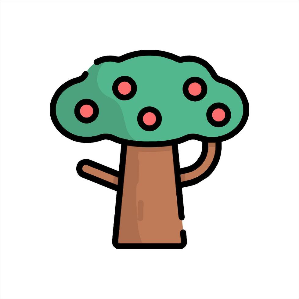 Apple tree icon vector