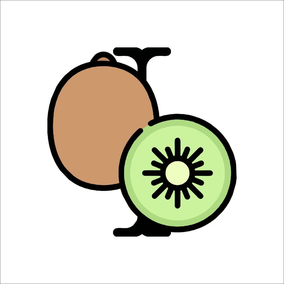 Kiwi fruit icon illustration vector