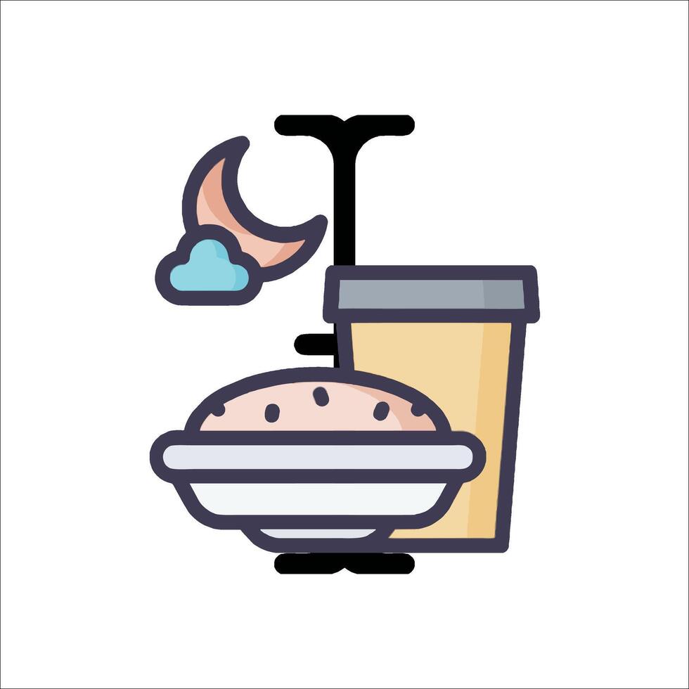 A plate with food and a cup of coffee vector