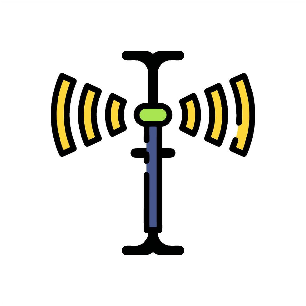 A wireless antenna with two antennas on it vector