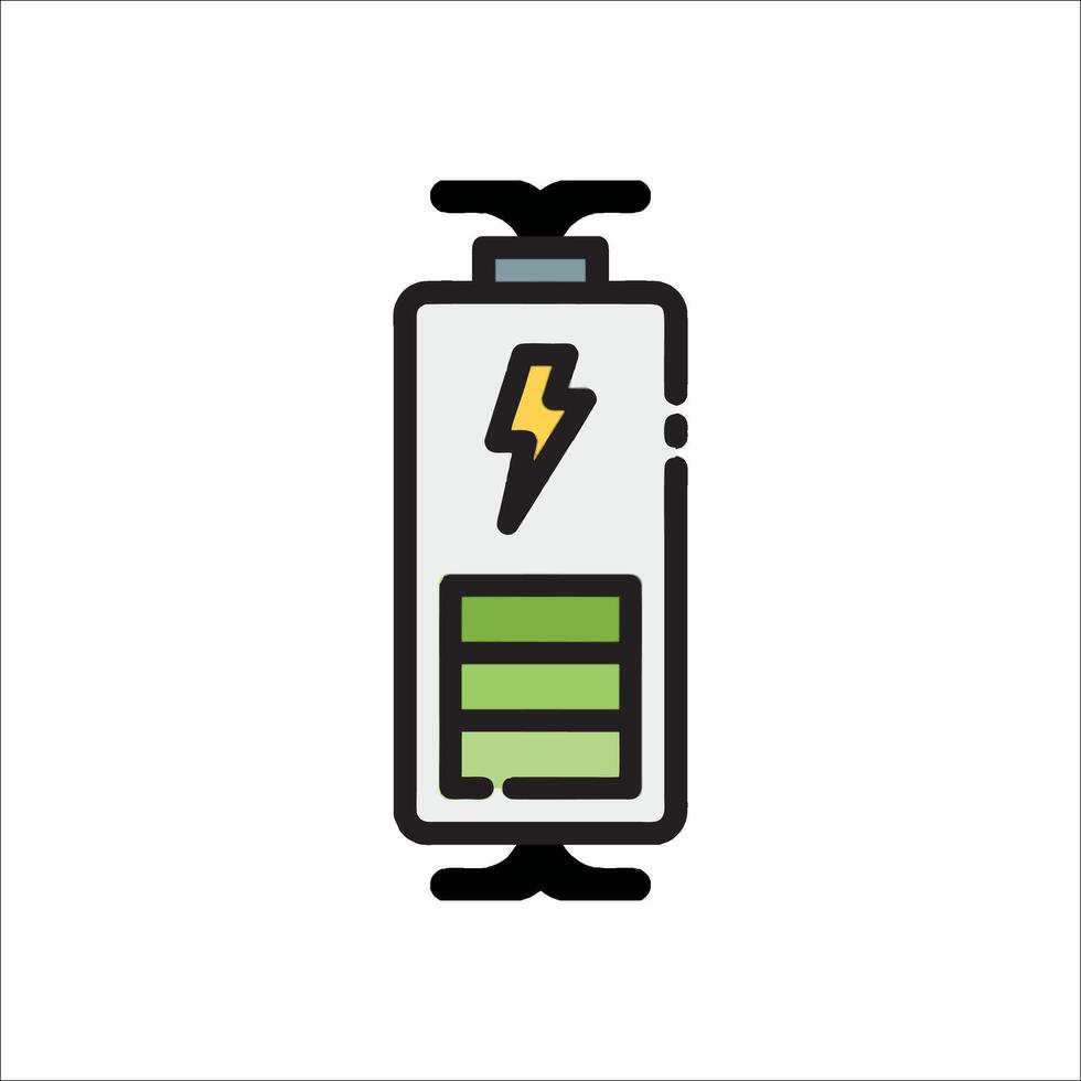 A battery with a lightning bolt on it vector