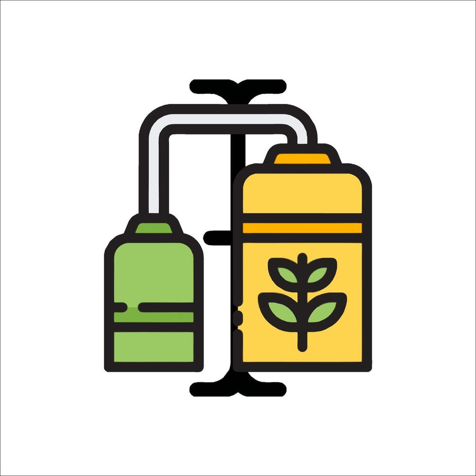 A green plant and a bottle with a green liquid vector
