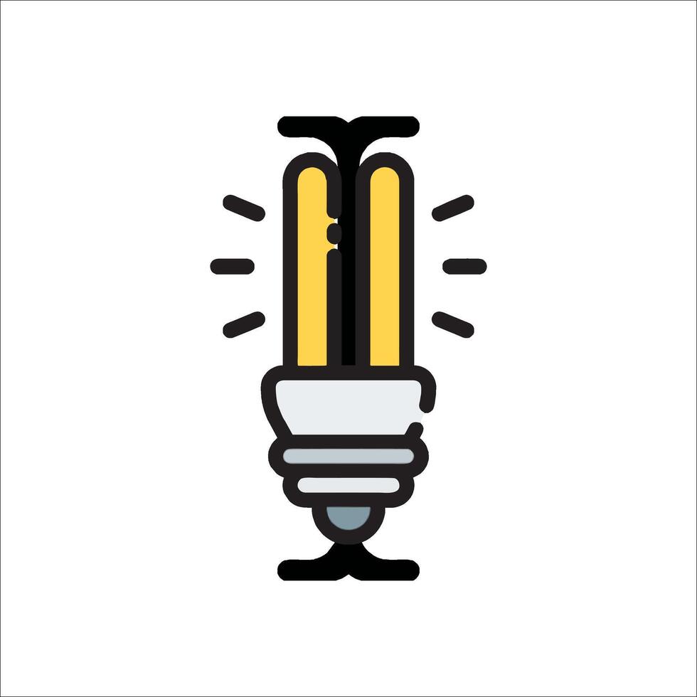 A light bulb icon on a white background vector