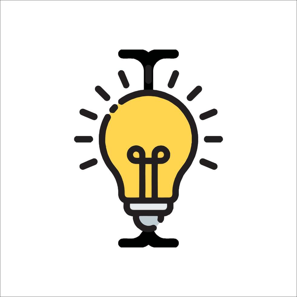 A light bulb icon on a white background vector