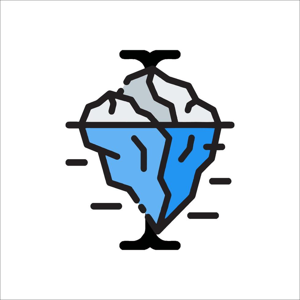 Iceberg icon illustration vector