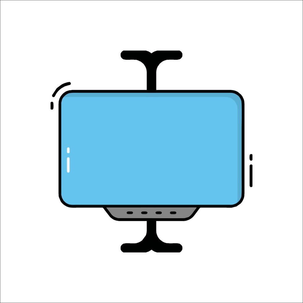 A flat screen television on a stand vector