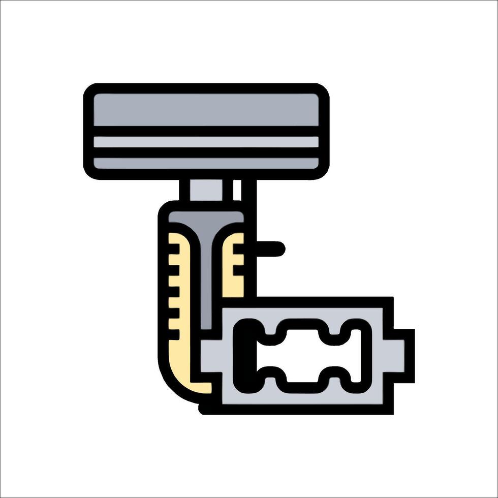 A black and white illustration of a tool with a wrench vector