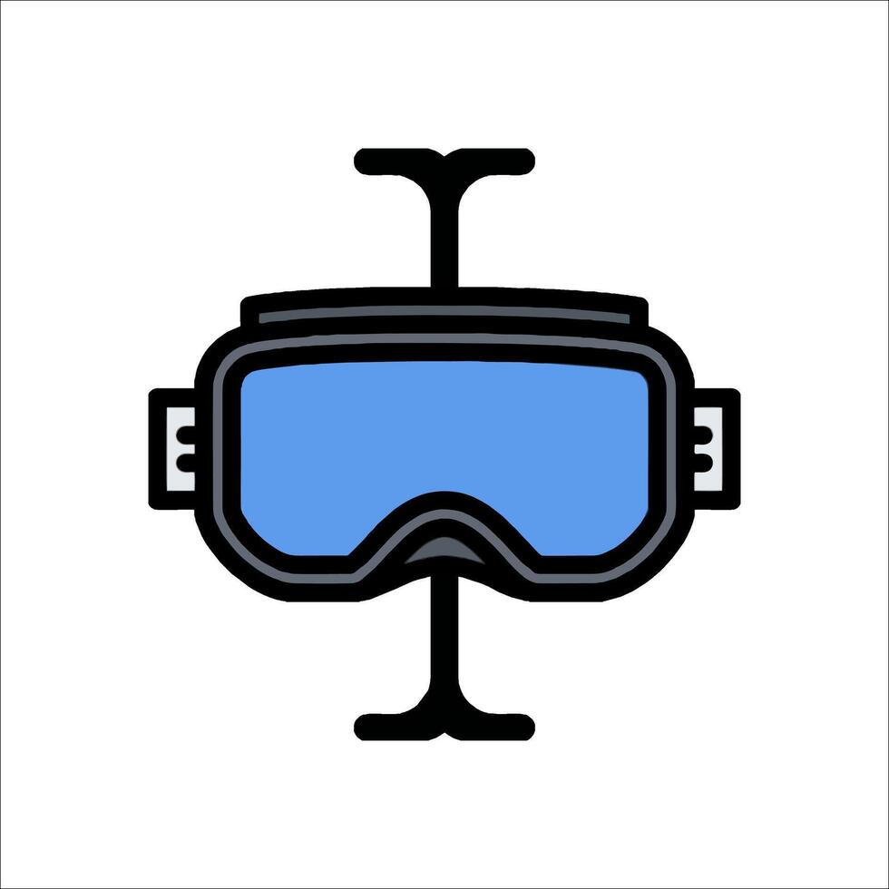 A ski goggles icon on a white background vector
