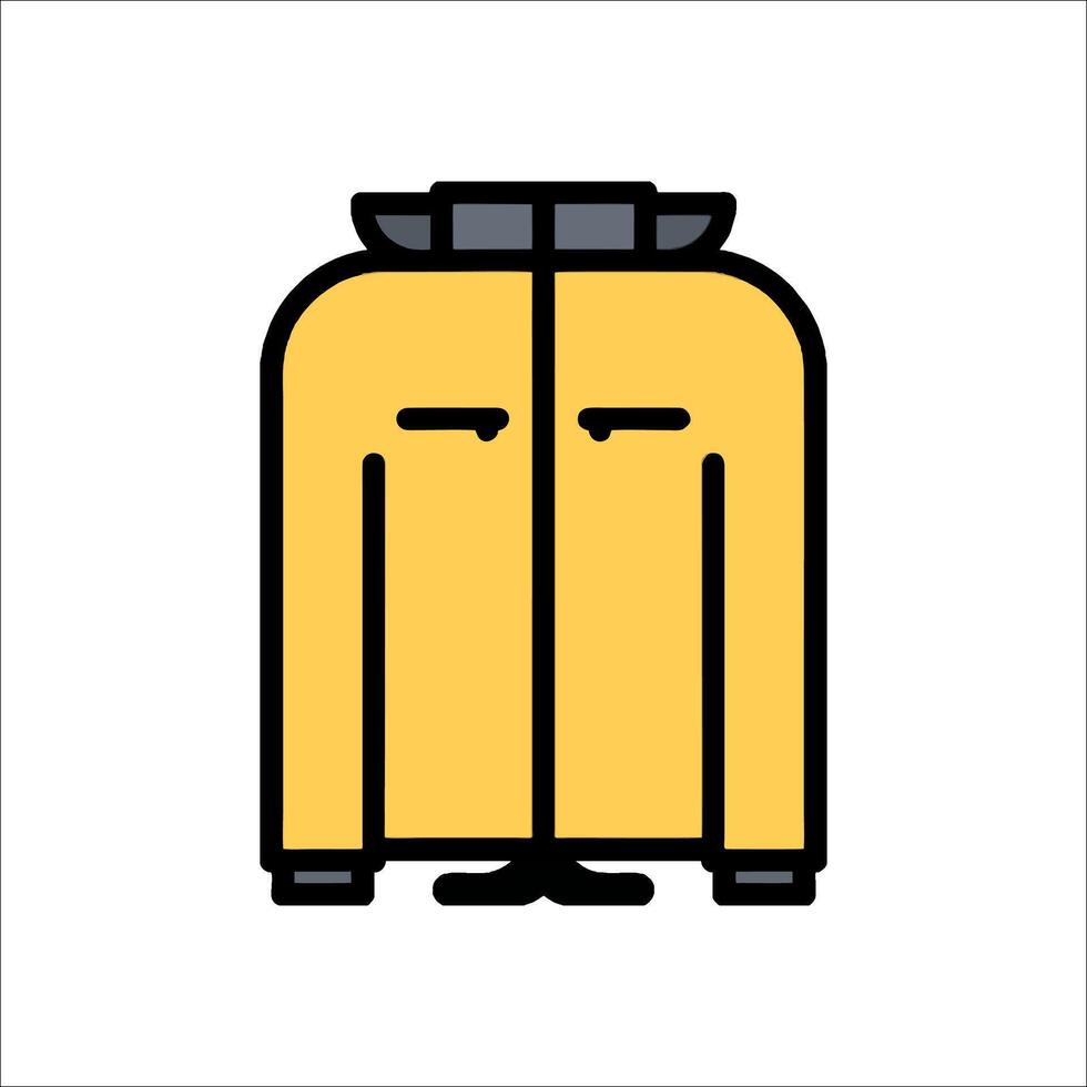 A yellow jacket icon on a white background vector