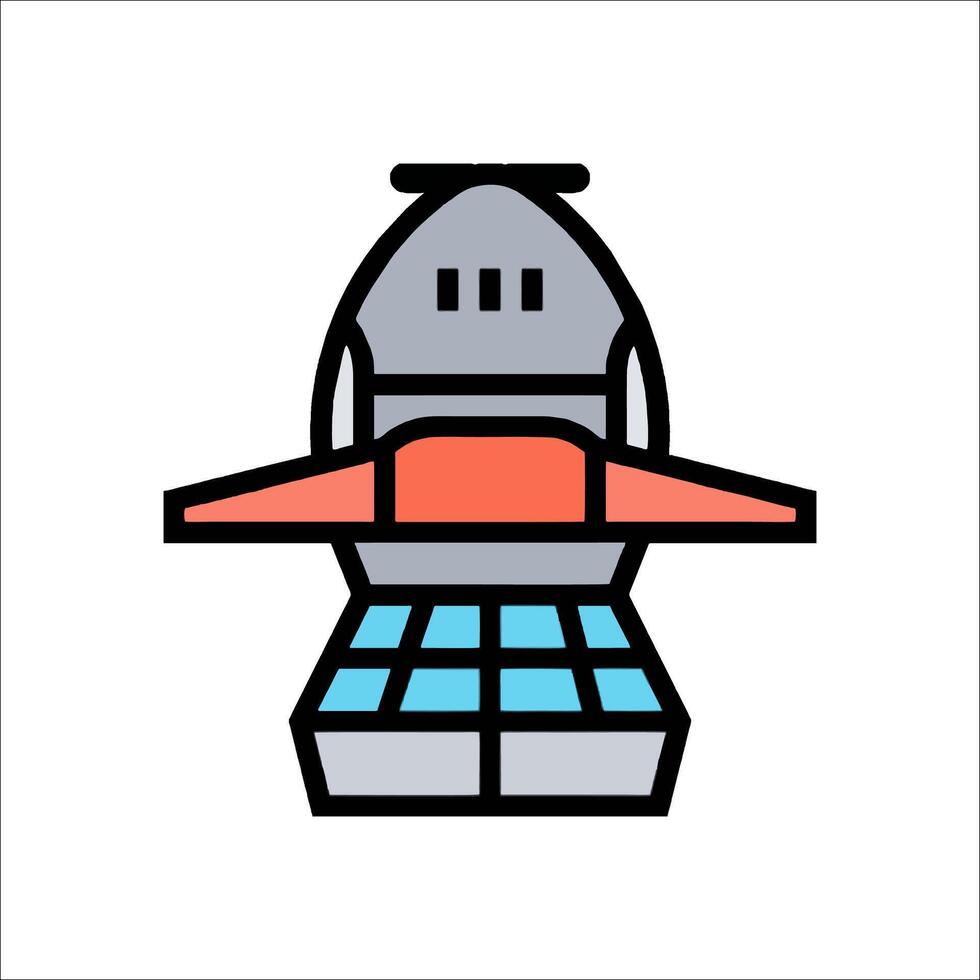 Space shuttle icon illustration vector