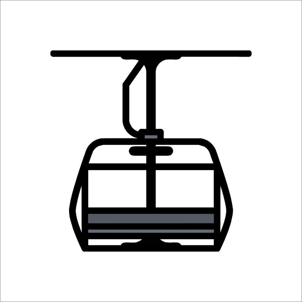A cable car icon on a white background vector