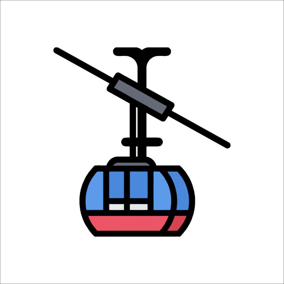 A cable car icon on a white background vector