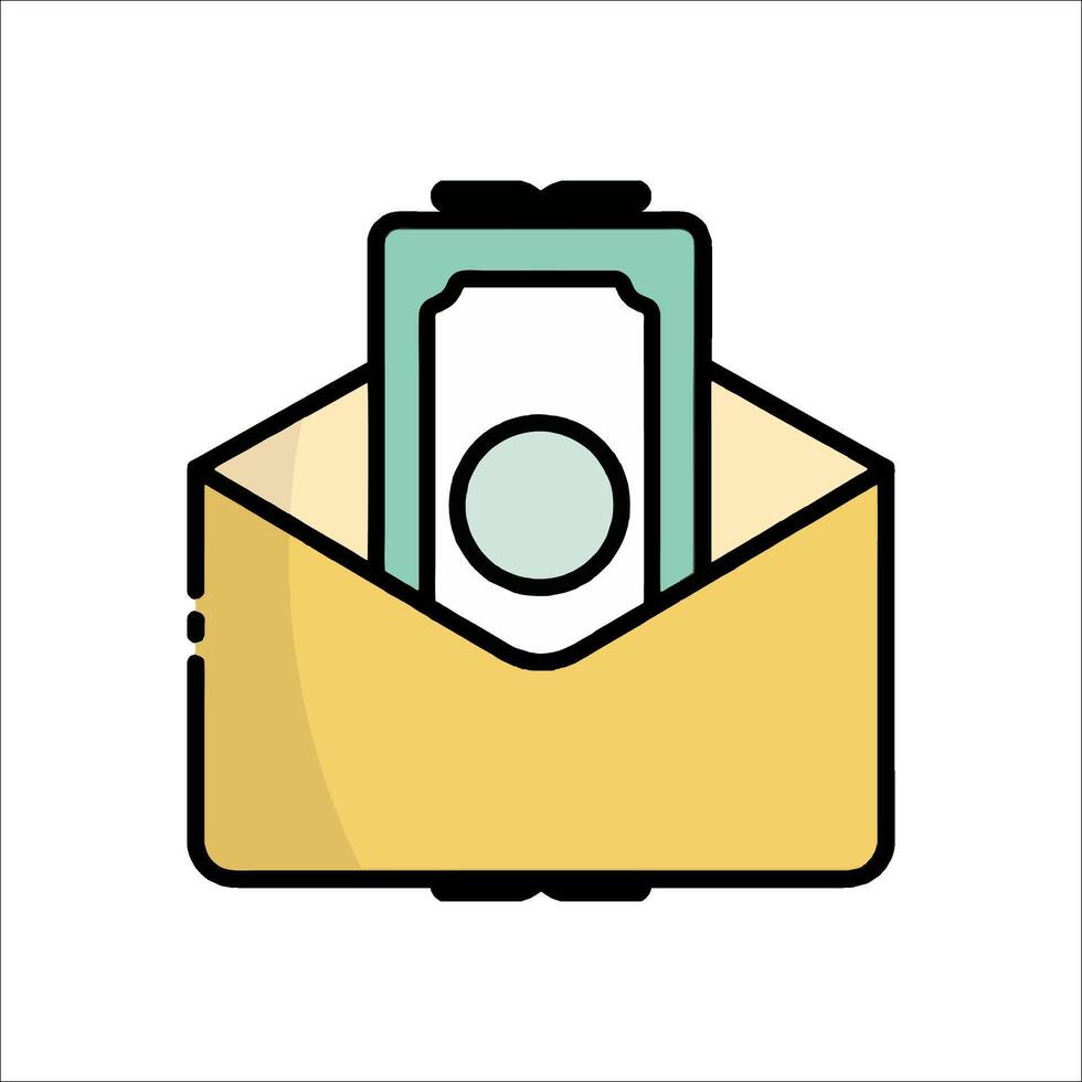 Money envelope icon illustration vector