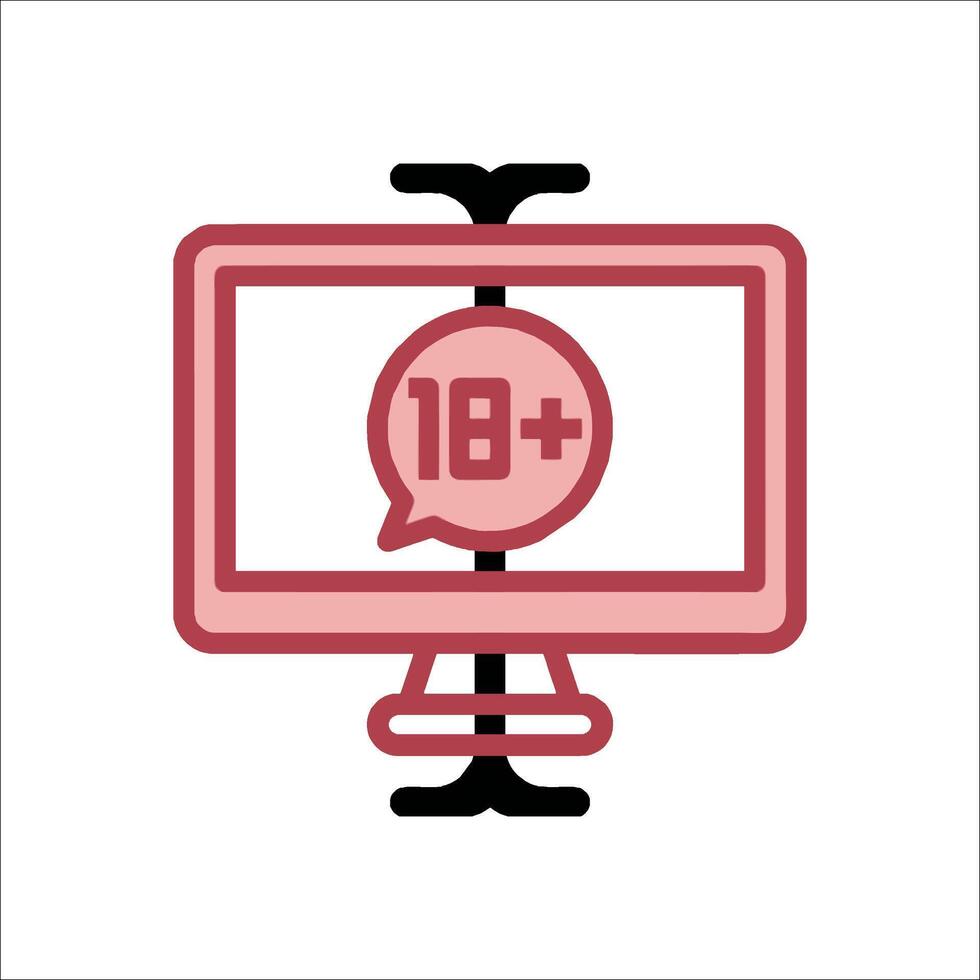 A computer monitor with a speech bubble on it vector